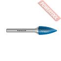 Борфреза твердосплавная с покрытием Blue-Tec форма G 3х14х3х75 мм насечка HP-4 KARNASCH 11.5062-025